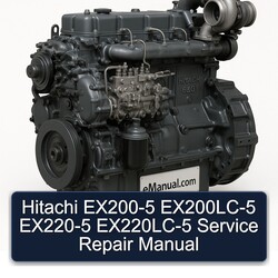 Hitachi 6bg1 EX200-5 Ex200lc-5 EX220-5 Ex220lc-5 Service Repair Workshop Manual PDF