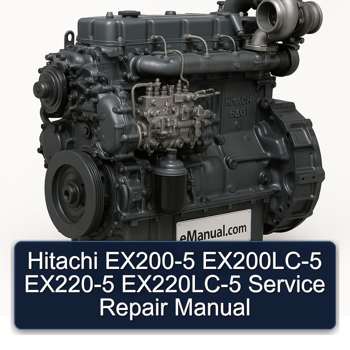 Hitachi 6bg1 EX200-5 Ex200lc-5 EX220-5 Ex220lc-5 Service Repair Workshop Manual PDF