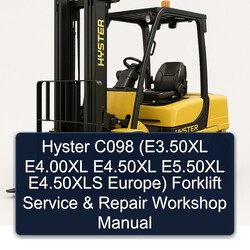 Hyster C098 (e3.50xl E4.00xl E4.50xl E5.50xl E4.50xls Europe) Forklift Service Repair Workshop Manual PDF