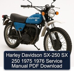 1975-1976 Harley Davidson SX 250 250 Service Repair Workshop Manual PDF