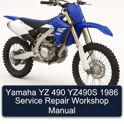 1986 Yamaha YZ Models 490 YZ490S Service Repair Workshop Manual PDF