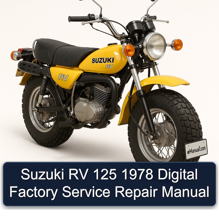 1978 Suzuki RV Series 125 Digital Service Repair Workshop Manual PDF