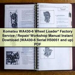 Komatsu WA430-6 Wheel Loader / (wa430-6 Serial H50051 Up) Service Repair Workshop Manual PDF