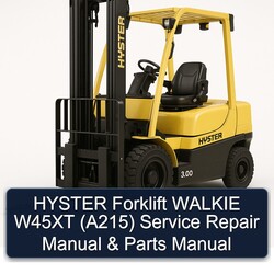 Hyster Forklift Walkie W45XT (A215) Parts Catalog PDF
