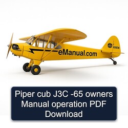 Piper Cub J3C -65 Owners Operation Owner's Manual PDF