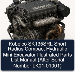Kobelco SK135SRL Short Radius Compact Hydraulic Mini Excavator Illustrated (after Serial Number Lk01-01001) Parts Catalog PDF