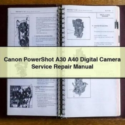 Canon Powershot A30 A40 Digital Camera Service Repair Workshop Manual PDF