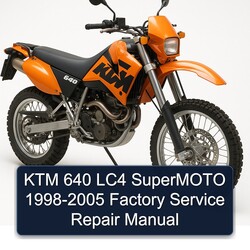 1998-2005 KTM 640 LC4 Supermoto Service Repair Workshop Manual PDF