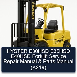 Hyster E30HSD E35HSD E40HSD Forklift Parts (A219) Catalog PDF