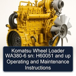 Komatsu Wheel Loader WA380-6 Sn: H60051 Up Operating Service Repair Workshop Manual PDF