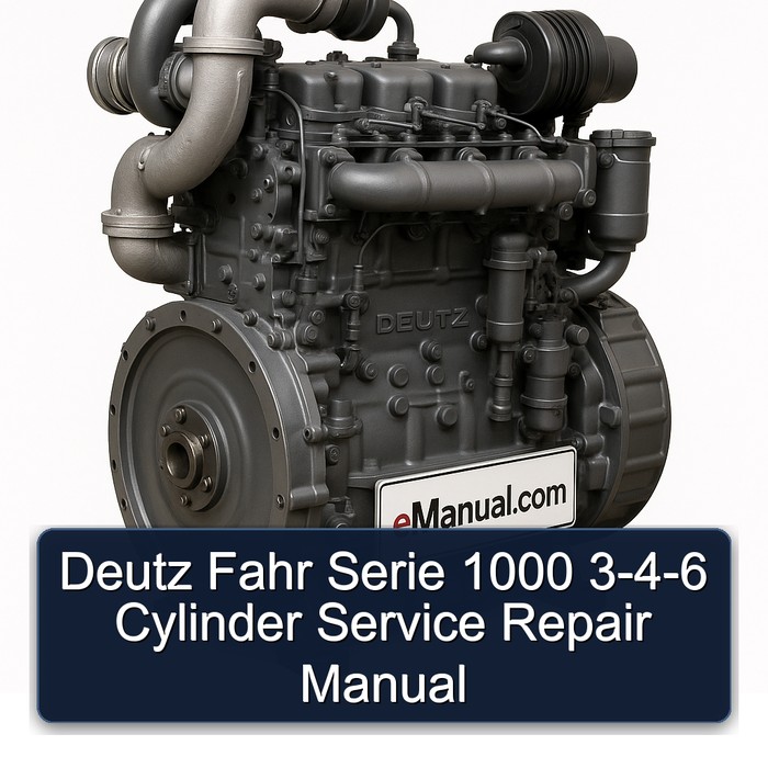 Deutz 1000 Fahr Serie 3-4-6 Cylinder Service Repair Workshop Manual PDF