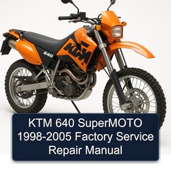 1998-2005 KTM 640 Supermoto Service Repair Workshop Manual PDF