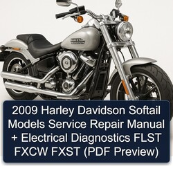 2009 Harley Davidson Softail Models Electrical Diagnostics Flst Fxcw Fxst ( Preview) Service Repair Workshop Manual PDF