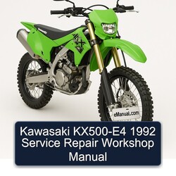 1992 Kawasaki KX Series KX500-E4 Service Repair Workshop Manual PDF