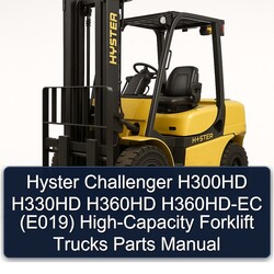 Hyster Challenger H300HD H330HD H360HD H360hd-ec (E019) High-capacity Forklift Trucks Parts Catalog PDF