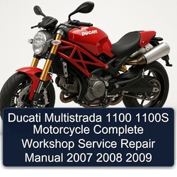 2007-2009 Ducati 1100 Multistrada 1100S Motorcycle Service Repair Workshop Manual PDF