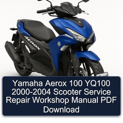 2000-2004 Yamaha Aerox 100 YQ100 - Scooter Service Repair Workshop Manual PDF