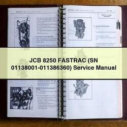 JCB 8250 Fastrac (sn 01138001-011386360) SN 011386360 Service Repair Workshop Manual PDF