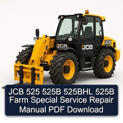 JCB 525 525B 525BHL Farm Special Service Repair Workshop Manual PDF