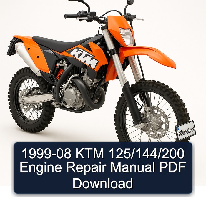 1999-2008 KTM 125 /144/200 Engine Service Repair Workshop Manual PDF