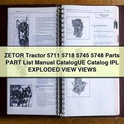 Zetor Tractor 5711 5718 5745 5748 Parts Catalogue Catalog IPL Exploded View Views PDF