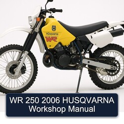 2006 Husqvarna WR Models 250 Service Repair Workshop Manual PDF