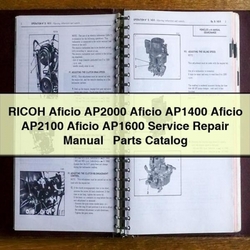 Ricoh Aficio AP2000 AP1400 AP2100 AP1600 Parts Catalog PDF