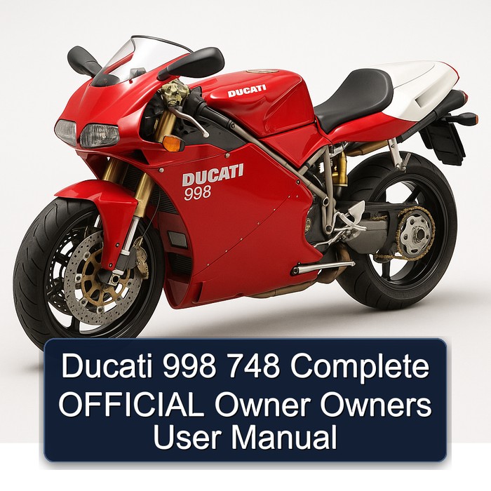 Ducati 998 748 Official Owner Owners User Service Repair Workshop Manual PDF