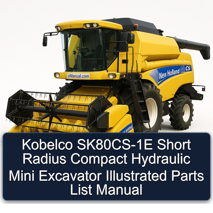 Kobelco Sk80cs-1e Short Radius Compact Hydraulic Mini Excavator Illustrated Parts Catalog PDF