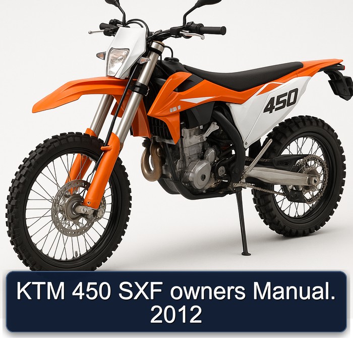 2012 KTM 450 SXF Owners Owner's Manual PDF