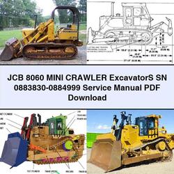 JCB 8060 Mini Crawler Excavators SN 0883830-0884999 Service Repair Workshop Manual PDF