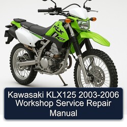 2003-2006 Kawasaki KLX Series KLX125 Service Repair Workshop Manual PDF