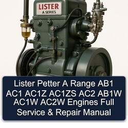 Lister A Series Petter Range AB1 AC1 AC1Z AC1ZS AC2 AB1W AC1W AC2W Engines Service Repair Workshop Manual PDF