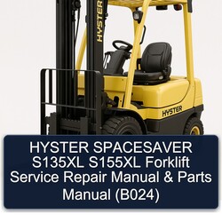 Hyster Spacesaver S135XL S155XL Forklift Parts (B024) Catalog PDF