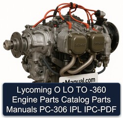 Lycoming O 360 Series LO -360 Engine Parts PC-306 IPL IPC Catalog PDF