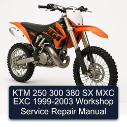 1999-2003 KTM 250 300 380 SX MXC EXC Service Repair Workshop Manual PDF