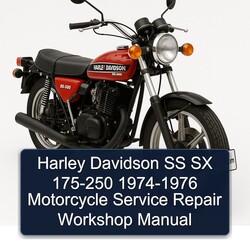 1974-1976 Harley Davidson SS SX 175-250 - Motorcycle Service Repair Workshop Manual PDF