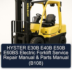 Hyster E30B E40B E50B E60BS Electric Forklift Parts (B108) Catalog PDF