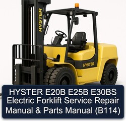 Hyster E20B E25B E30BS Electric Forklift Parts (B114) Catalog PDF