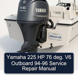 1994-1996 Yamaha 225 HP 76 Deg. V6 Outboard Service Repair Workshop Manual PDF