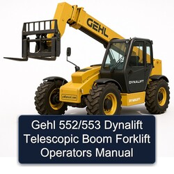 Gehl 552/553 Dynalift Telescopic Boom Forklift Operators Operator's Manual PDF