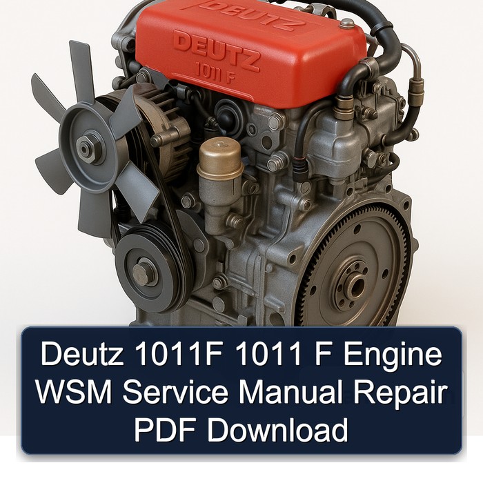 Deutz 1011 F 1011F Engine WSM Service Repair Workshop Manual PDF