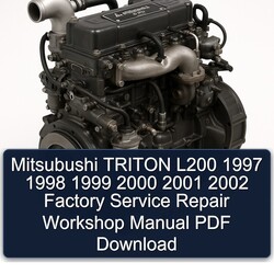 1997-2002 Mitsubishi S 4 K Series Mitsubushi Triton L200 Service Repair Workshop Manual PDF