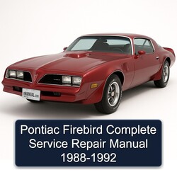 1988-1992 Pontiac Firebird Service Repair Workshop Manual PDF