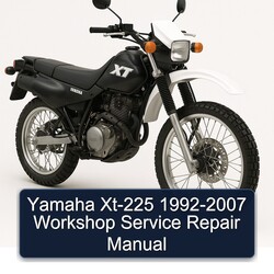 1992-2007 Yamaha XT Models XT-225 Service Repair Workshop Manual PDF