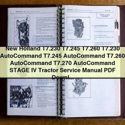 New Holland T7 Series Stage IV Tractor Service Repair Workshop Manual PDF