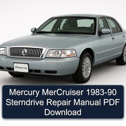 1983-1990 Mercury Mercruiser Sterndrive Service Repair Workshop Manual PDF