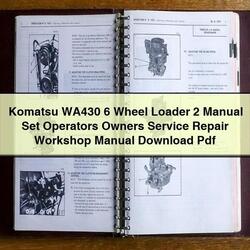 Komatsu WA430 6 Wheel Loader 2 Set Operators Owners Service Repair Workshop Manual PDF