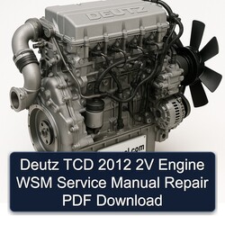 2012 Deutz TCD 2V Engine WSM Service Repair Workshop Manual PDF