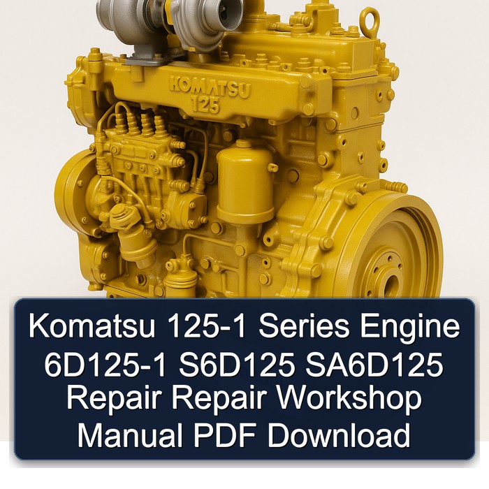 Komatsu 125 1 Series Engine 6D125-1 S6d125 Sa6d125 Service Repair Workshop Manual PDF